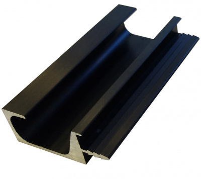 Врізний профіль-ручка UKW 7 18мм L=5м, чорний фактура, Elite