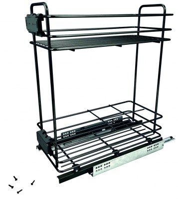 Карго FBM нижнего крепления, корпус 300 мм, антрацит, направляющие Salice, Made in Italy