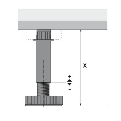 Korrekt Ножка, H=80 мм, нагр. 450кг (70151)