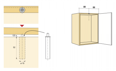 Доводчик Silent System для петель, под запрессовку (60685)