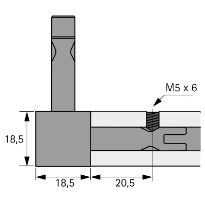 Різьбова шпилька, M5 x 6 мм, Cadro, чорний матовий (9298859) Hettich