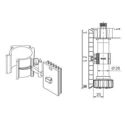 Пластина з кліпсою складна для алюм. і пласт. цоколю, Sсilm