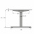 Комплект стола Steelforce Pro 671 SLS, з електрорегулюванням висоти, кут 90°, білий (9311392) Hettich