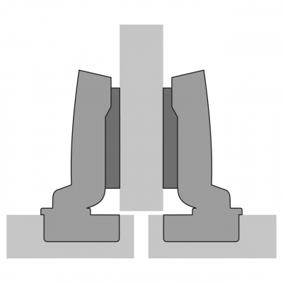 Завіса Sensys 8646i чорний обсидіан, з дотягувачем, відкр. 110° (товщина двері 10–19 мм), напівнакладна (9091762)