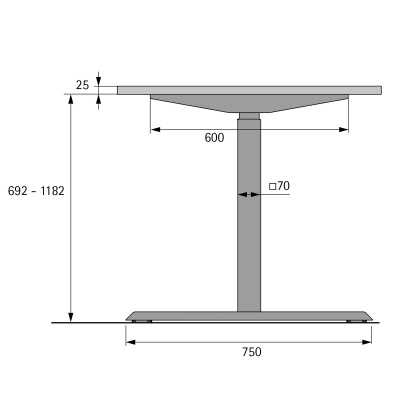 Комплект стола Steelforce Pro 370 SLS, з електрорегулюванням висоти, чорний (9309752) Hettich