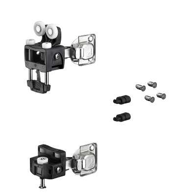 Комплект фурнітури WingLine L для правих дверей, 12 кг, без функції самозачинення, з нижнім елементом, чорний (9278484)