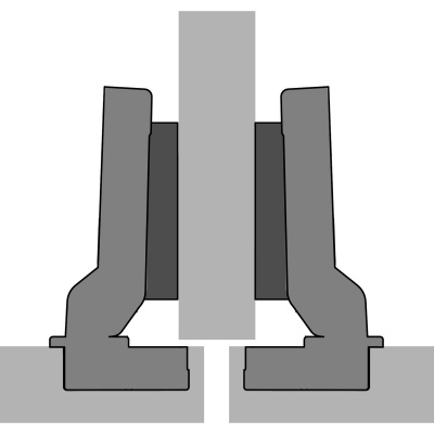Петля Veosys 105° из нержавеющей стали, с доводчиком, полунакладная (9289592)