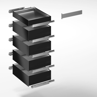 AvanTech YOU Light Tower, ширина 600 мм, з LED освітленням, Quadro YOU Silent System, антрацит (9330354) Hettich