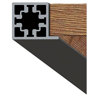 Профіль Cadro для полки, 3000 мм, чорний матовий (9298792) Hettich