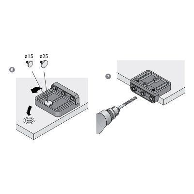 Свердлильний кондуктор BlueJig Dowel для дюбелів та стяжки Rastex (9079402)