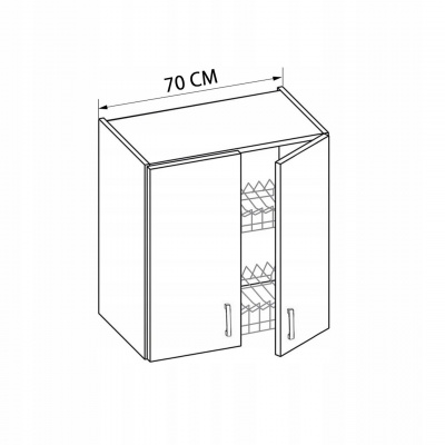 Сушка 700 мм графит, с пластиковым профилем, Wiexpol