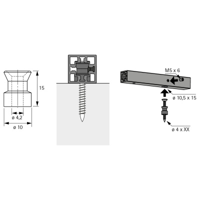 Фіксуюча втулка рами Cadro (9298848) Hettich
