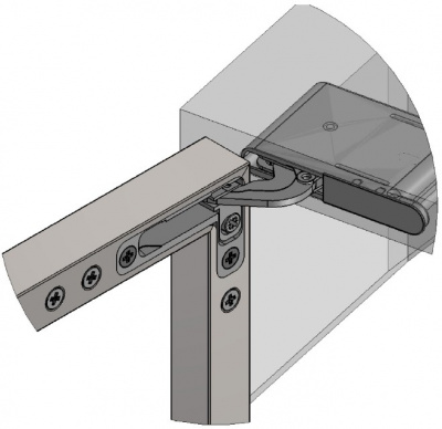 Профиль рамочный Е-6 L=5,5 м, для фасадов со скрытыми петлями, алюминий, Elite