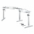Комплект стола Steelforce Pro 673 SLS, з електрорегулюванням висоти, кут 135°, срібло (9311393) Hettich