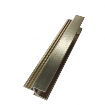 Врізний профіль-ручка PR-7, 18 мм, L=5 м, латунь фактура, Elite