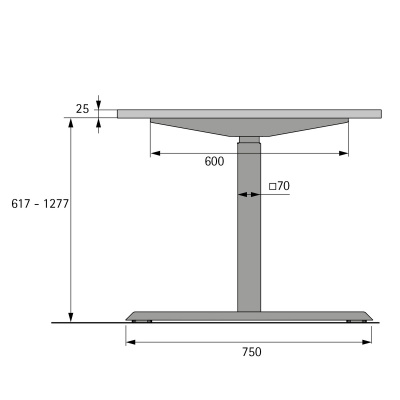 Комплект стола Steelforce Pro 470 SLS, з електрорегулюванням висоти, чорний (9309755) Hettich