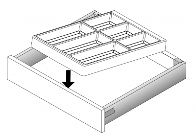 Организация лоток OrgaTray 490 для InnoTech Atira, W=450 L=470, антрацит (9207246)