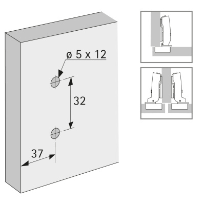 Монтажная планка Sensys D=3 мм, с евровинтами Ø 5 x 12 мм, с эксцентриком, черный обсидиан (9308023)