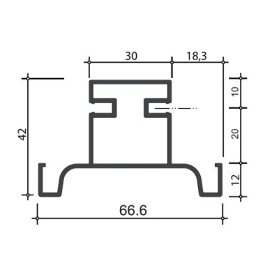 Gola проф.вертик.середній L=5,5м- алюміній