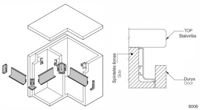 Gola Профіль L  д/фасаду без ручки L=4100 мм, мідь, Scilm