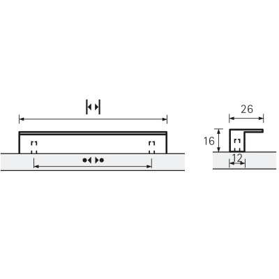 Ручка Trani 96 мм, L116 мм, алюміній (9995439)