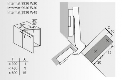 Доводчик Silent System для Intermat 9943/9936/9944, под прикручивание (60579)