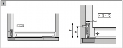 Спеціальна завіса для фасадів вбудованих холодильників ET582 (72134)