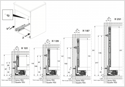 Комплект LED-подсветки AvanTech YOU, NL ≤ 600 мм, антрацит (9326929) Hettich
