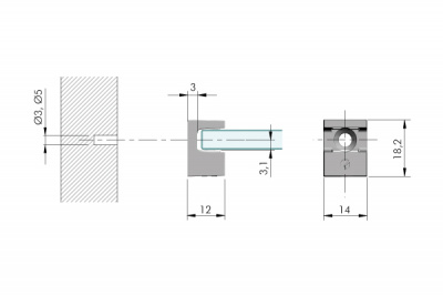 Полицетримач Kristal д/скла 5-6мм, хром (16113010KB)