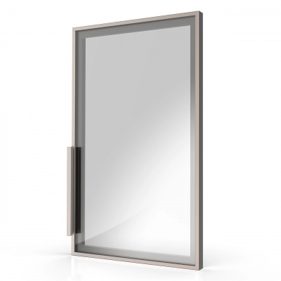 Профиль рамочный Е-10R с ручкой H200 мм (М03) L=3,0 м, черный фактура, Elite