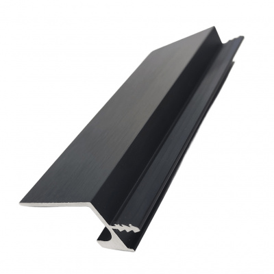 Врізний профіль-ручка PR-8, 18 мм, L=5 м, чорний фактура, Elite