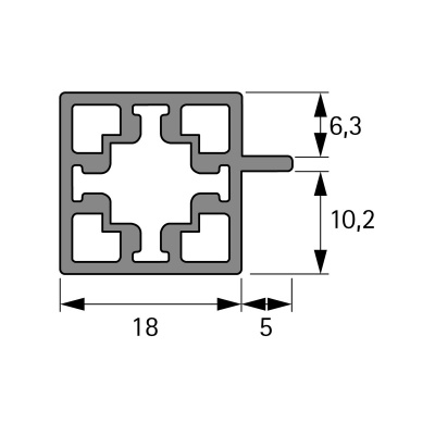 Профіль Cadro Glass/боковий/профіль полиці, під паз, 3000 мм, матовий чорний (9298794) Hettich