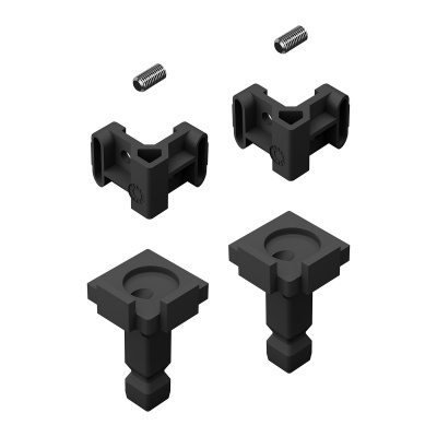 Комплект фурнитуры для полки FurnSpin Cadro, матовый черный (9401071) Hettich