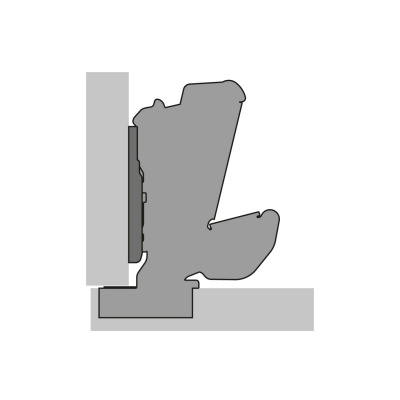 Петля без доводчика Sensys 8657, накладная откр. 165° (9099600)