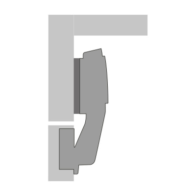 Петля без пружины Sensys 8669, углов. W90, черная (9091752)