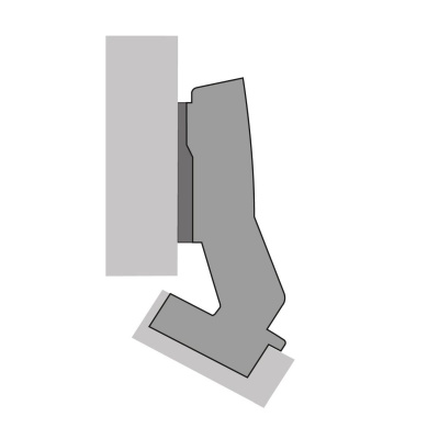 Петля с доводчиком Sensys 8639i углов. W30, черная (9091745)